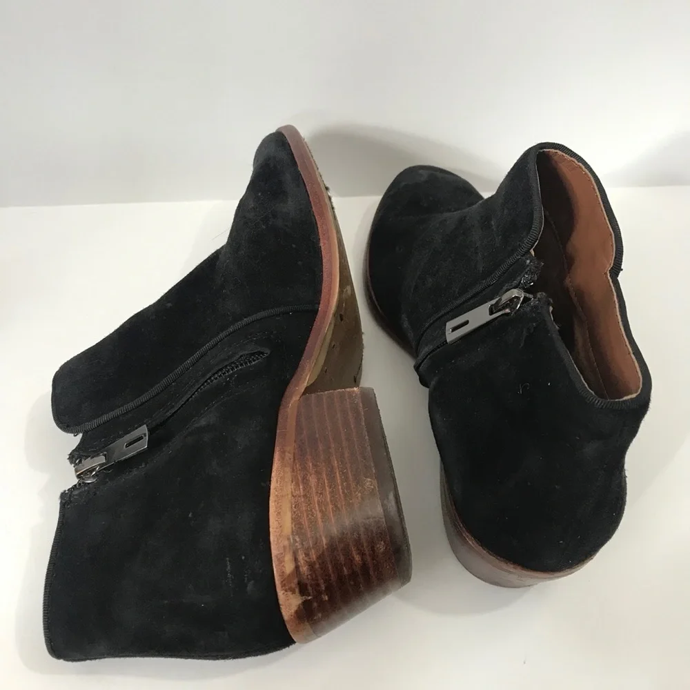 Sam Edelman Black Suede Petty Boots